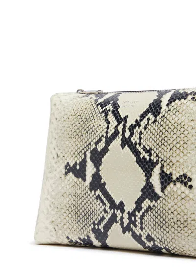 Khaite Bobbi Python Embossed Shoulder Bag In Nude