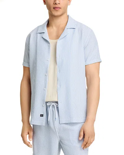 Rails Amalfi Short Sleeve Seersucker Button-up Shirt In Blue White Seersucker