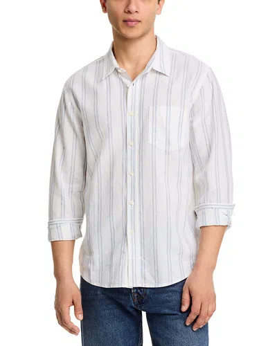 Rails Clyde Striped Long Sleeve Shirt In White Azure