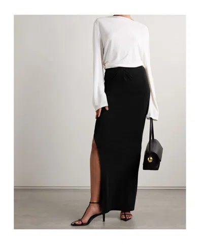 Jacquemus Peplo Long Skirt In Black
