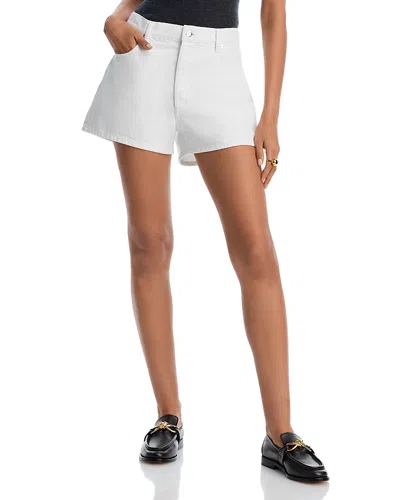 Frame Le Simone Fray Hem Denim Cutoff Shorts In White