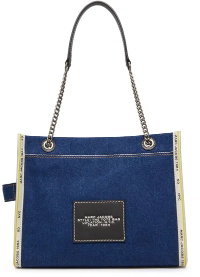 Marc Jacobs The Denim Chain Medium Tote Bag In Blue