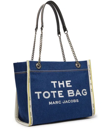 Marc Jacobs The Denim Chain Medium Tote Bag In Blue