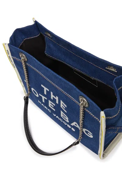 Marc Jacobs The Denim Chain Medium Tote Bag In Blue