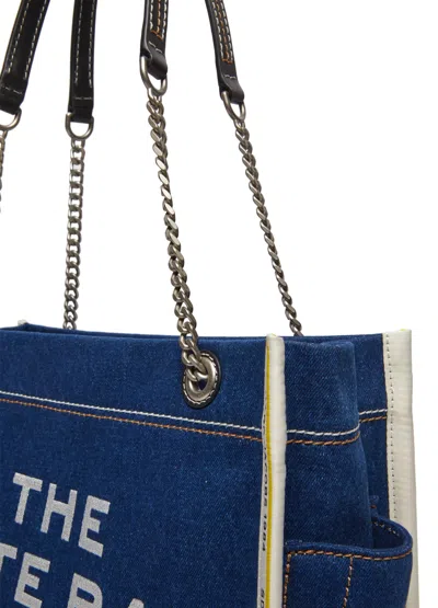 Marc Jacobs The Denim Chain Medium Tote Bag In Blue