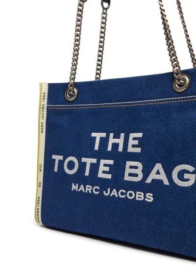 Marc Jacobs The Denim Chain Medium Tote Bag In Blue