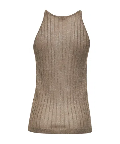 Brunello Cucinelli Sleeveless Vest In Brown
