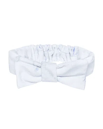 Loveshackfancy Bow Headband In Blue Cloud