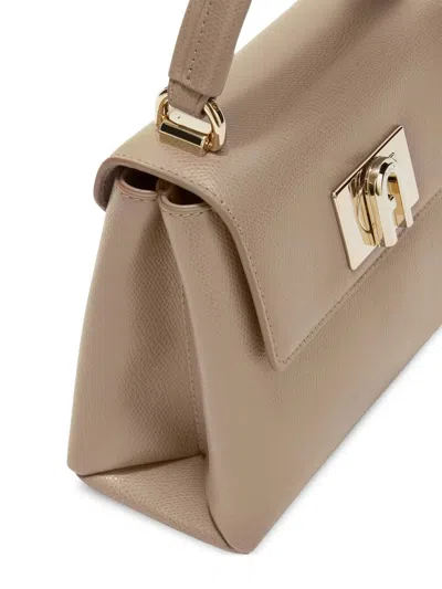 Furla 1927 Tote Bag In Stucco Gray