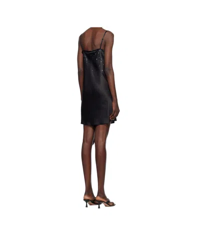 Casablanca Multicolor 'la Prémonition' Lace Slip Minidress In Black