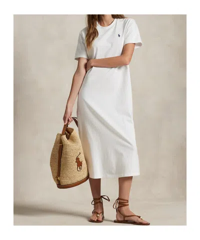 Polo Ralph Lauren Mesh Polo Dress In White