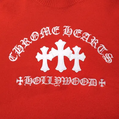 Chrome Hearts Cross Sweater In Red