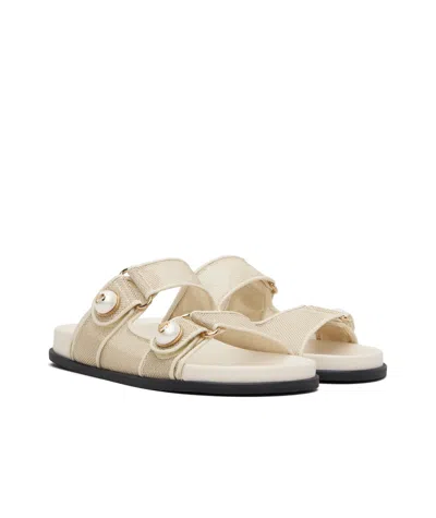 Jimmy Choo Fayence Leather Sandal In Gold