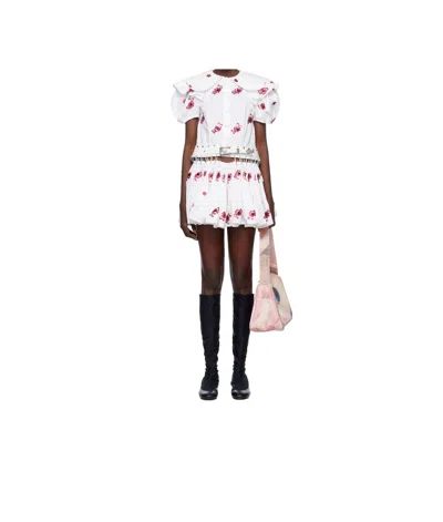 Chopova Lowena White Beau Carabiner Minidress In White