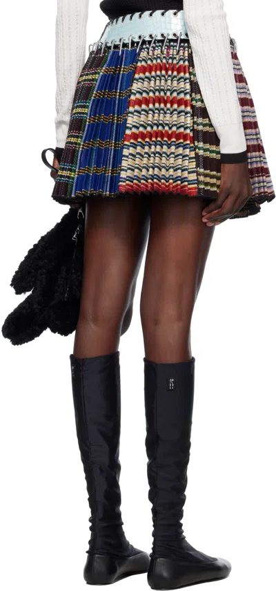 Chopova Lowena Multicolor Remnant Carabiner Miniskirt In Multi