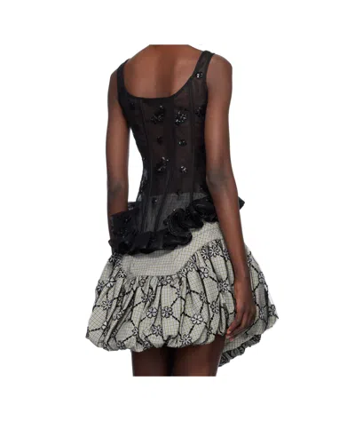 Chopova Lowena Afly Corset Top In Black