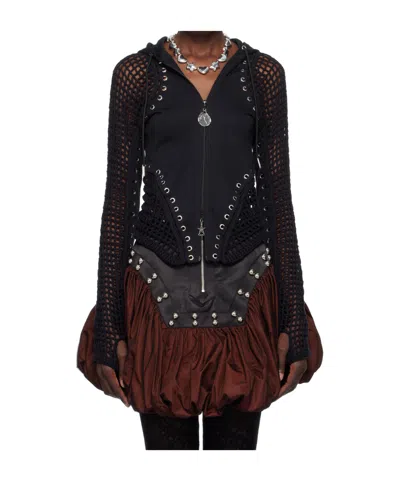 Chopova Lowena Black Tumble Hoodie In Black