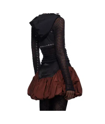 Chopova Lowena Black Tumble Hoodie In Black