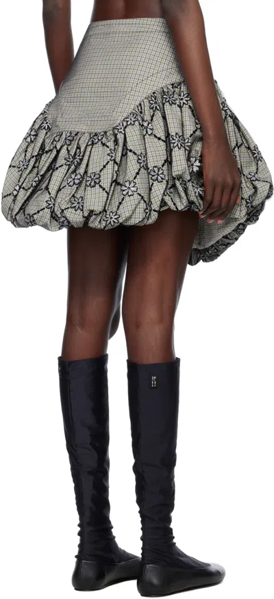 Chopova Lowena Backtuck Miniskirt In Gray