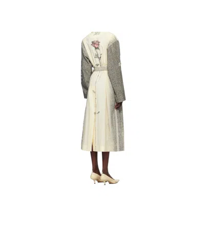 Jean Paul Gaultier Tattoo Printed Lightweight Trench Coat In Nude