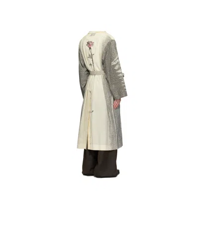 Jean Paul Gaultier Tattoo Printed Lightweight Trench Coat In Nude