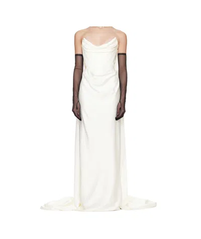 Vivienne Westwood Cape Maxi Dress In White