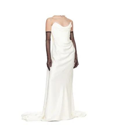 Vivienne Westwood Cape Maxi Dress In White