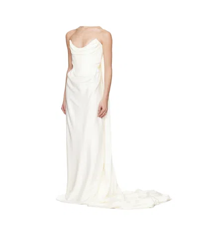 Vivienne Westwood Cape Maxi Dress In White