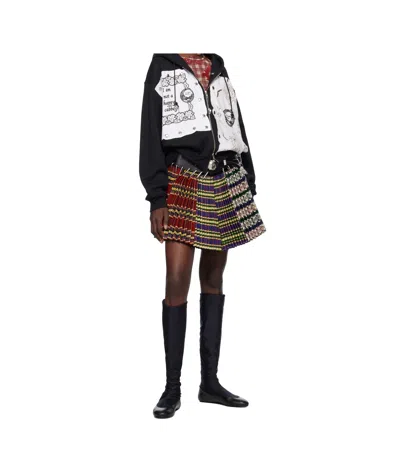 Chopova Lowena Multicolor Special Apron Carabiner Miniskirt In Multi