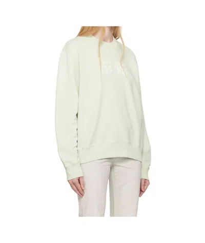 Mm6 Maison Margiela Numbers-print Sweatshirt In Green