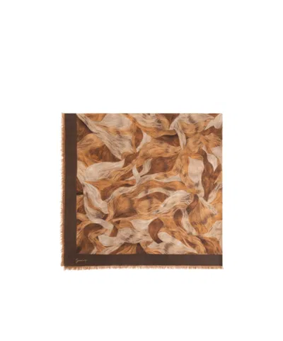 Givenchy Pattern Scarf In Brown