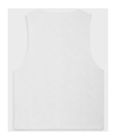 Celine Vest In Openwork Cotton In White