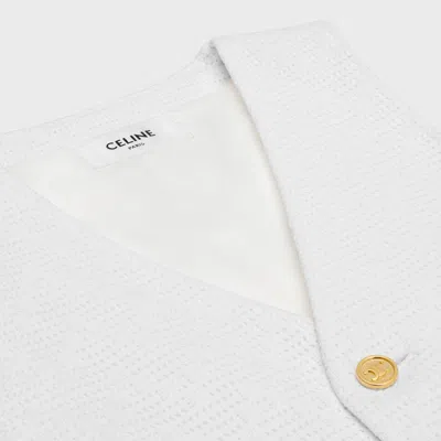 Celine Vest In Openwork Cotton In White