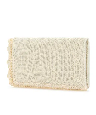 Jw Anderson Crochet Detail Rectangular Shape Clutch Bag In Nude