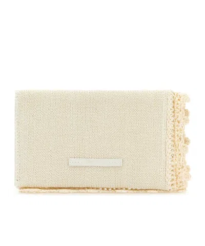 Jw Anderson Crochet Detail Rectangular Shape Clutch Bag In Nude