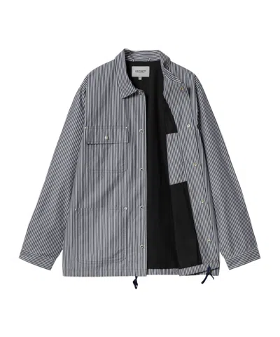 Carhartt Work In Progress Notus Cotton Poplin Coach Jacket In Gray