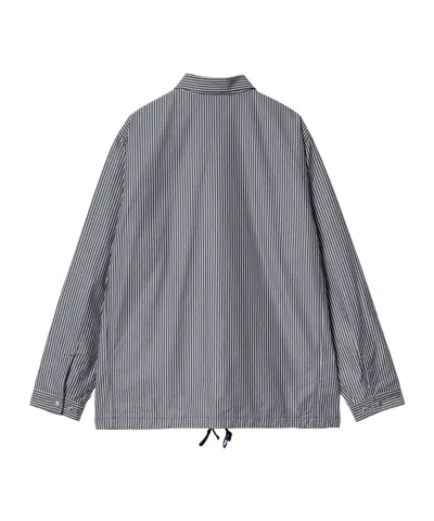Carhartt Work In Progress Notus Cotton Poplin Coach Jacket In Gray