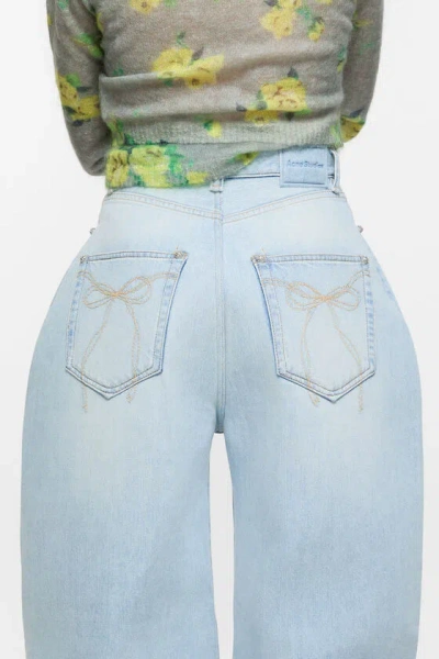 Acne Studios Denim Trousers In Blue