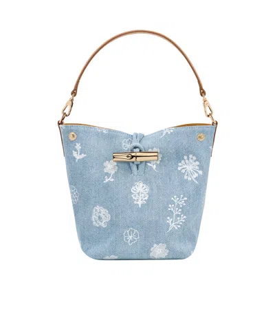 Longchamp Sac Seau Xs Le Roseau In Sky Blue