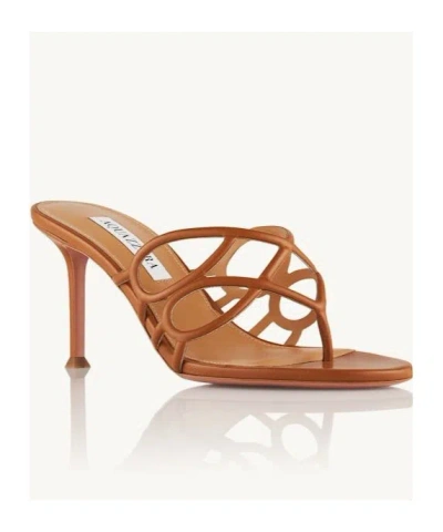 Aquazzura Infinito Sandal 75 In Miele In Brown