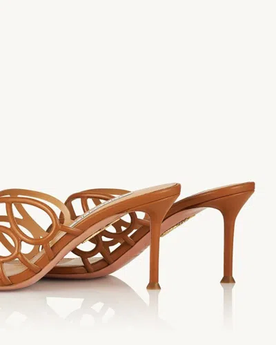 Aquazzura Infinito Sandal 75 In Miele In Brown