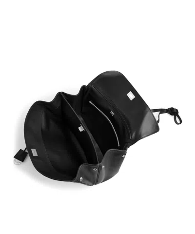 Balenciaga Rodeo Media Leather Handbag In Black