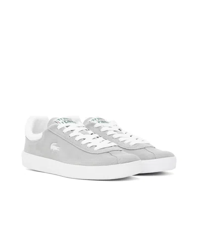 Lacoste Men's Baseshot Translucent Sole Sneakers - 9 In Gray/white