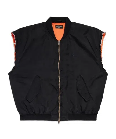 Balenciaga Men's Sleeveless Bomber In Black In Black