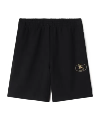 Burberry Cotton Bermuda Shorts With Back Pocket And Elastic Waistband In Black