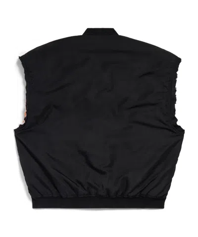Balenciaga Men's Sleeveless Bomber In Black In Black