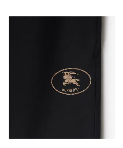 Burberry Cotton Bermuda Shorts With Back Pocket And Elastic Waistband In Black