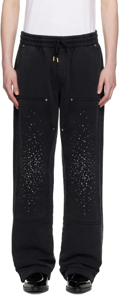 Casablanca La Premonition Hotfix Printed Workwear Jogger In Black