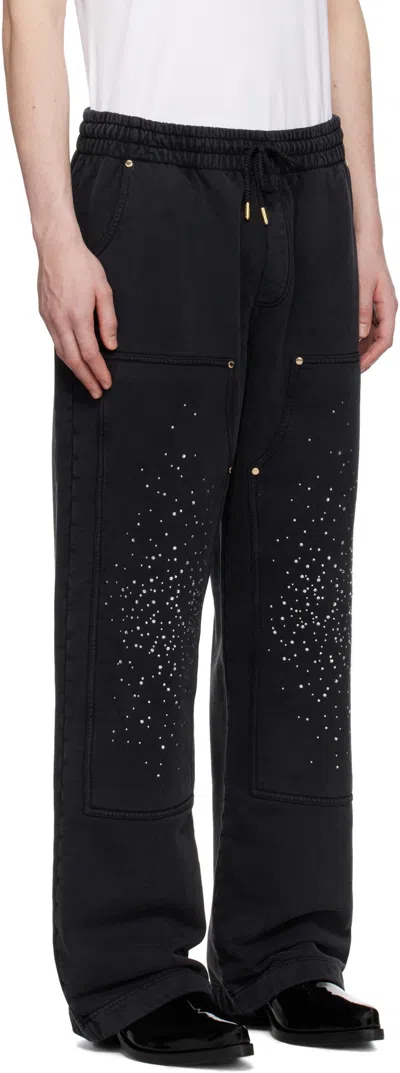 Casablanca La Premonition Hotfix Printed Workwear Jogger In Black
