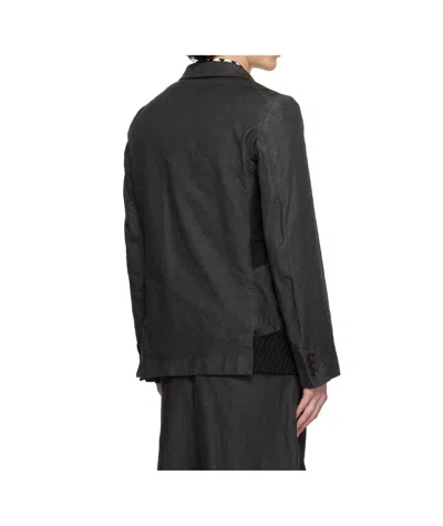 Comme Des Garçons Lapel Long Sleeve Casual Jacket In Black